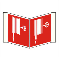 Löschschlauch - Winkelschild Kunststoff  200 mm x...