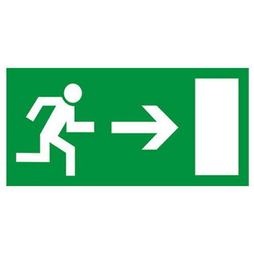 Rettungsweg Schild rechts Kunststoff 297 x 148 mm