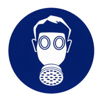 Gebotszeichen Atemschutz benutzen 200 mm Folie selbstklebend