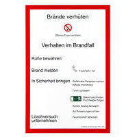 Brandschutzordnung nach DIN 14096 Teil A Kunststoff 300 x...