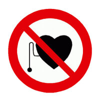 Verbot für Personen mit Herzschrittmacher Folie...